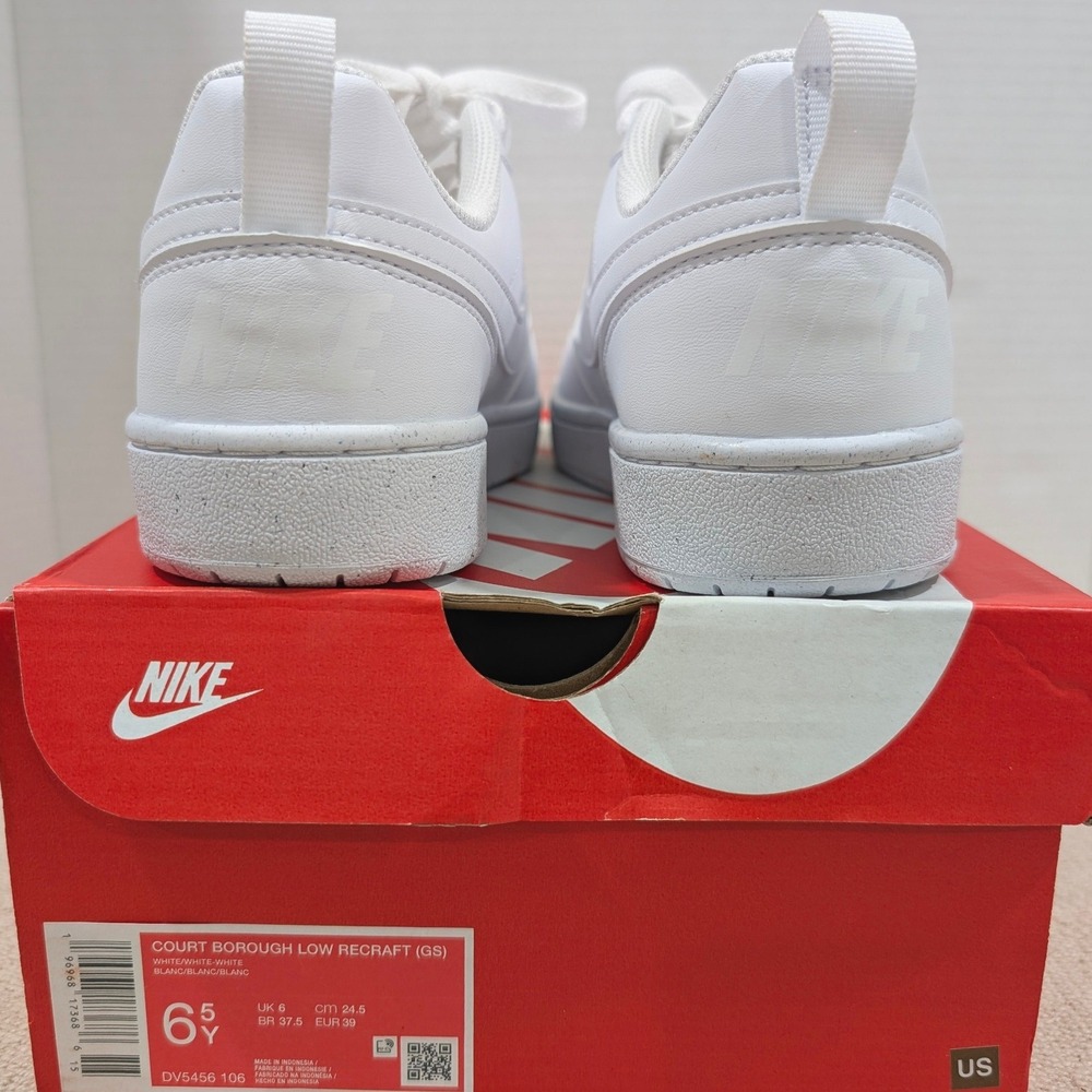 Nike Court Borough Low Recraft GS White Sneakers DV5456-106 Mens 6.5Y Womens 8 - Picture 8 of 13